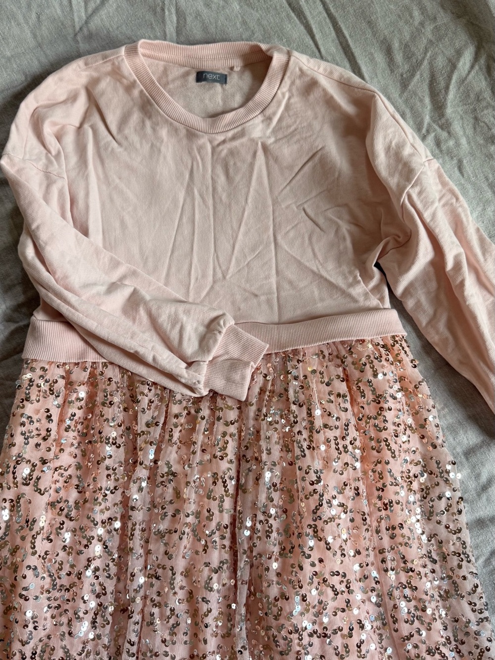 next Blush Pink Sequin Tulle Dress